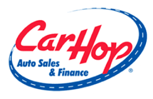 CarHop Auto Sales & Finance logo with red and blue text.